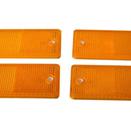 Knott Oranje/gele reflector 90x40 mm - schroefgaten - 4 stuks