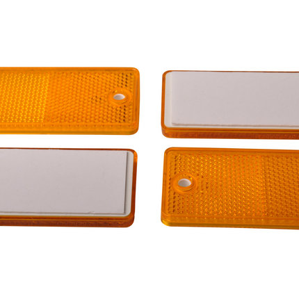 Knott Oranje/gele reflector 90x40 mm - schroefgaten - 4 stuks