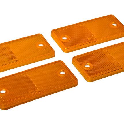 Knott Oranje/gele reflector 90x40 mm - schroefgaten - 4 stuks