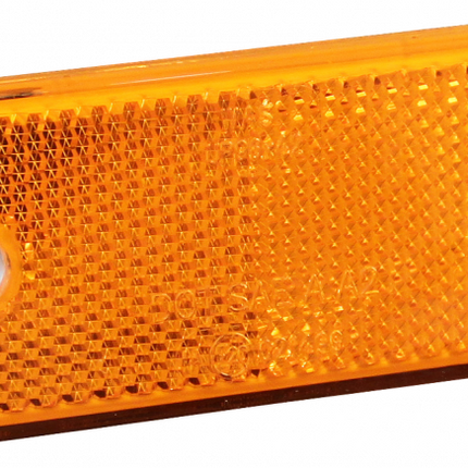 Knott Oranje/gele reflector 90x40 mm - schroefgaten - 4 stuks