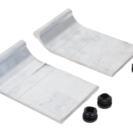 Metalmec Metalmec aluminium oprijplaat beugel set - 2 beugels + 4 blokkeerdopjes