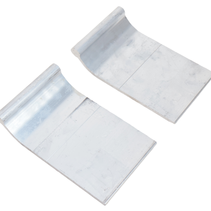 Metalmec Metalmec aluminium oprijplaat beugel set - 2 beugels + 4 blokkeerdopjes