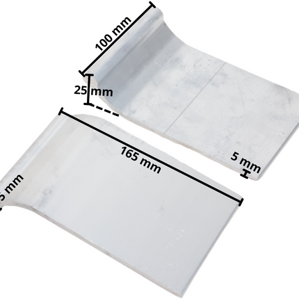 Metalmec Metalmec aluminium oprijplaat beugel set - 2 beugels + 4 blokkeerdopjes