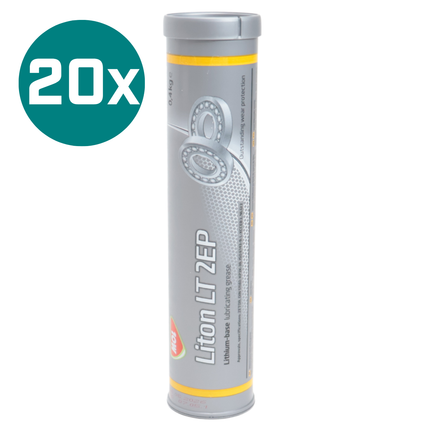 MOL-LUB Ltd. Set van 20 vetpatronen EP2 - 400 gram - universeel - MOL