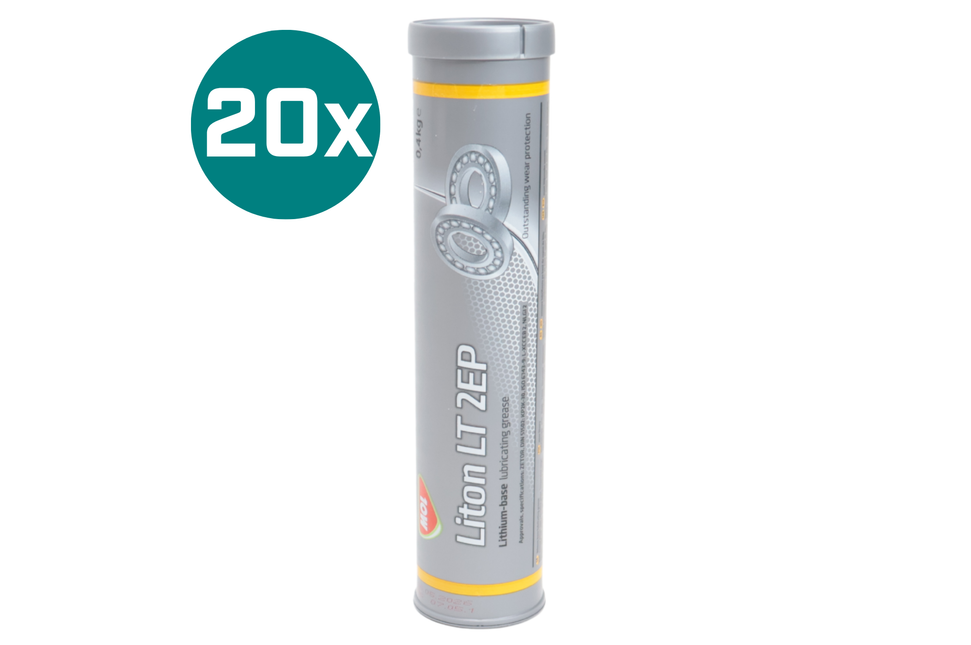 MOL-LUB Ltd. Set van 20 vetpatronen EP2 - 400 gram - universeel - MOL