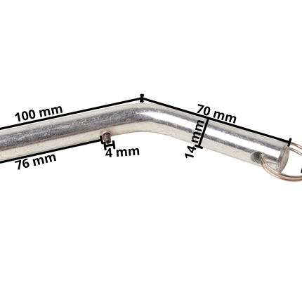 Novio Losse borgpen voor kipperscharnierset - 14 mm - inclusief ketting