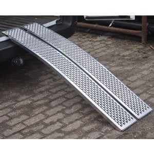 Novio Set gebogen oprijplaten - aluminium - 400 kg (150x20 cm)