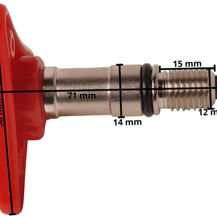 OMFB Draaiknop rood voor handpomp PMS12-25-45