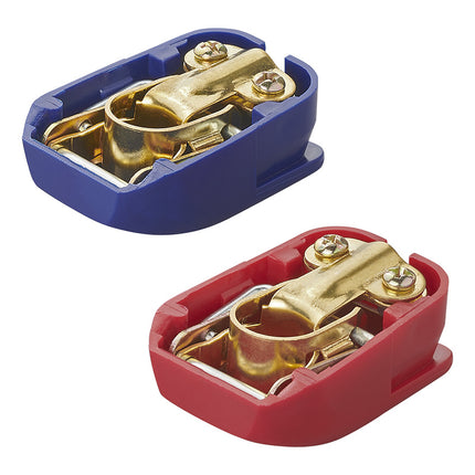 ProPlus Accupoolklemmen set (+) en (-) met snelaansluiting - 12-24V