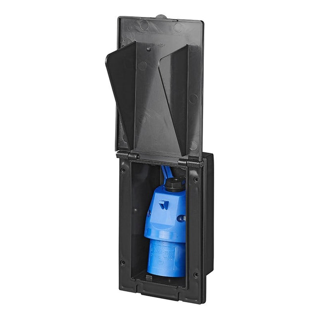 ProPlus CEE inbouwstekker - rechthoekig - 160x100 mm - zwart