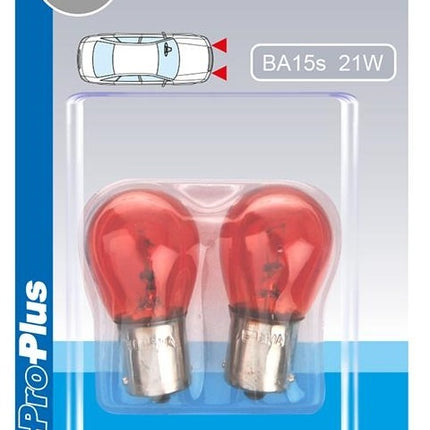 ProPlus Set van 2 lampjes Oranje , Bol Bajonet 12V 21/W ( Oranje knipperlicht) - 5 uurs aansluiting