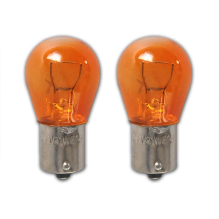 ProPlus Set van 2 lampjes Oranje , Bol Bajonet 12V 21/W ( Oranje knipperlicht) - 5 uurs aansluiting