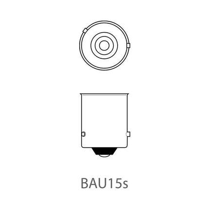 ProPlus Set van 2 lampjes Oranje , Bol Bajonet 12V 21/W ( Oranje knipperlicht) - 5 uurs aansluiting