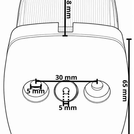 Radex Breedtelicht PN910 - wit - losse lamp - 63x66 mm met reflector