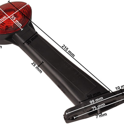 Radex LED Markeringslicht rood/wit PN 930 met 20 cm kabel