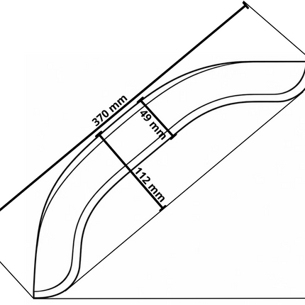 Saris Saris kunststof spatbord - 370x240x252 mm - spanwijdte 370 mm - bakwagen