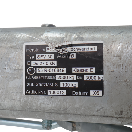 Schlegl Schlegl oplooprem aanhanger - SFV30 - maximaal trekvermogen: 3000 kg - V-dissel aansluiting
