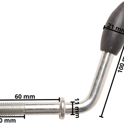 Simol Knevel voor neuswielklem M12x60 mm