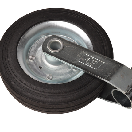 Simol Premium Neuswiel - 48 mm - draagvermogen: 150 kg - zijslinger en rubber wiel op stalen velg