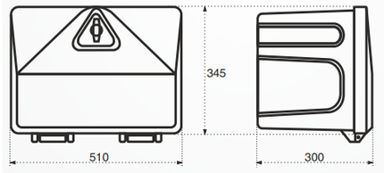 Stabilo Stabilo box 500-3 - onderbouw disselkist/disselbak/gereedschapskist - 510x340x300 mm