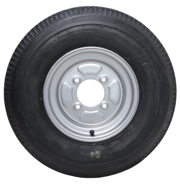 Vredestein Compleet aanhanger wiel - 5.00-10 - Vredestein - steekmaat: 4x115 - draagvermogen: 450 kg - naafdiameter: 85 mm - 6PR