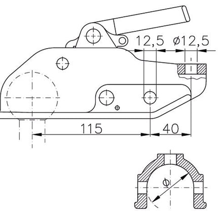 Winterhoff Winterhoff WW200 - rond 50 mm - 3000 kg - geremde koppeling